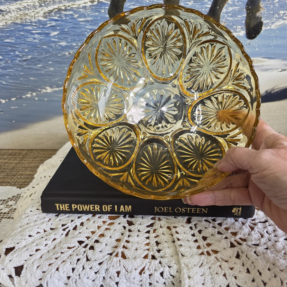 Anchor Hocking Amber Glass Plate